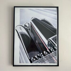Vintage 1920’s Panhard Car Framed Poster